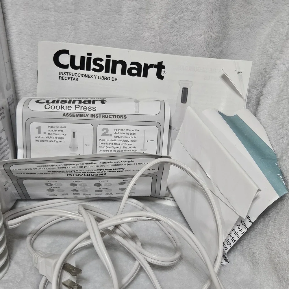 Cuisinart Electric Cookie Press CCP-20 8 Discs 8 Tips‎ COMPLETE